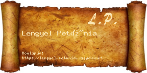 Lengyel Petúnia névjegykártya